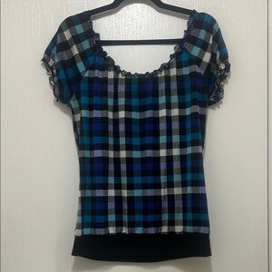 Plaid blouse, Carol Rose, size medium